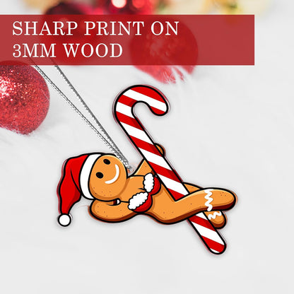 Funny F-Caw-F Chicken Christmas Ornament – Quirky Wooden Hen Gift for Chicken Lovers