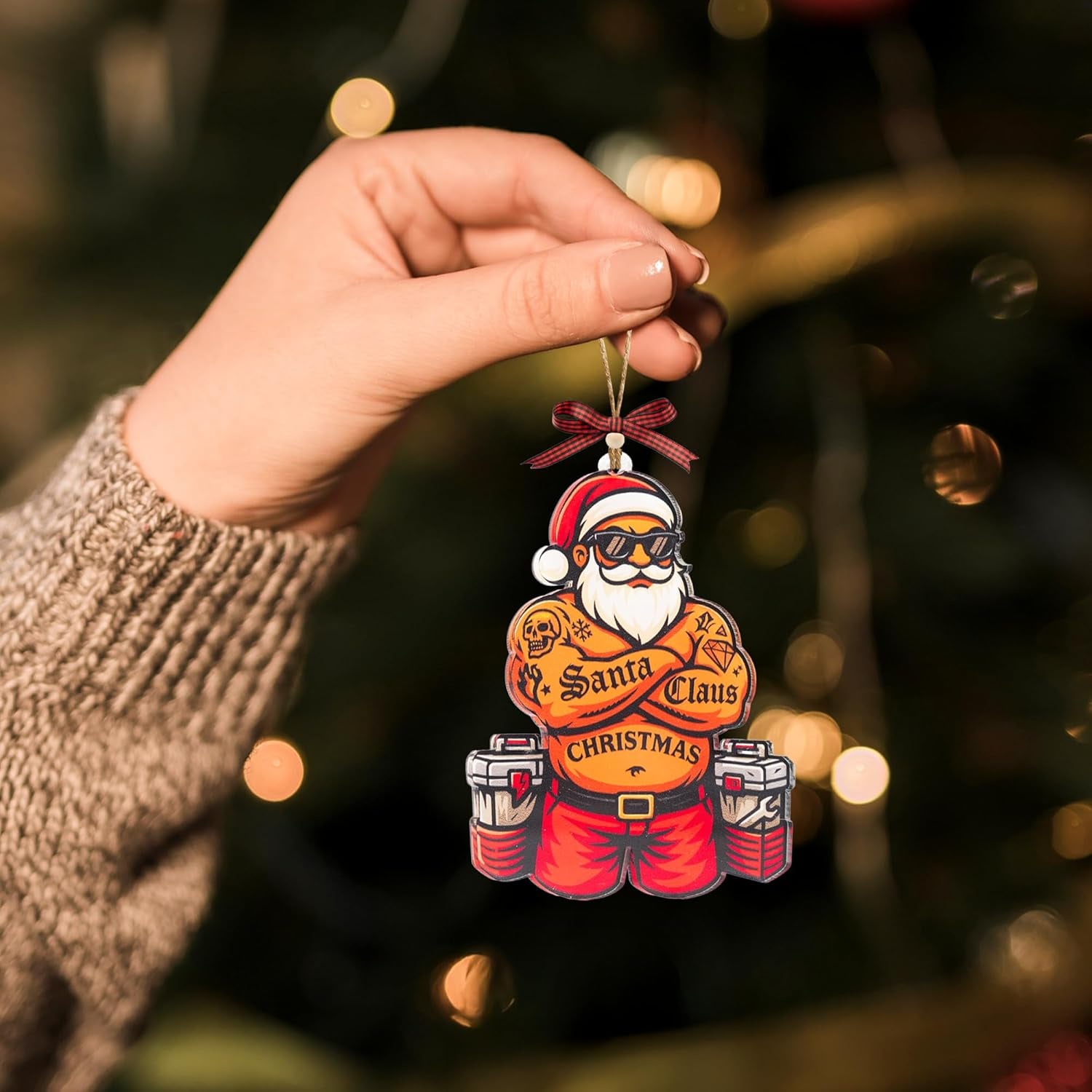 Black Santa Ornament – African American Christmas Tree Decor