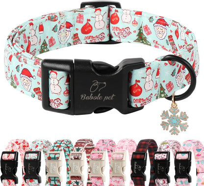 Christmas Dog Collar – Soft Red Santa Puppy Collar, Adjustable & Comfy for Small Dogs