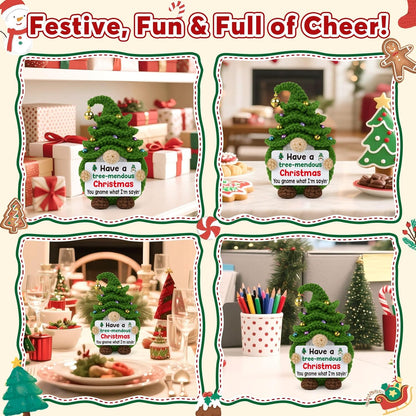 Funny Gnome Christmas Tree Doll – Cute Stocking Stuffer, White Elephant Gift & Office Decor