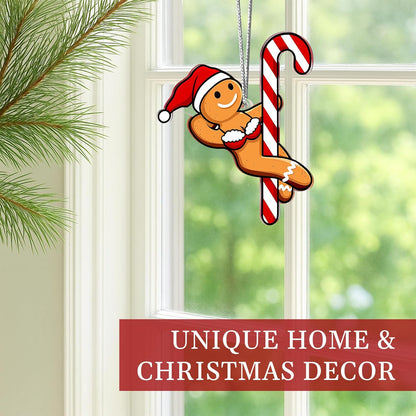 Funny F-Caw-F Chicken Christmas Ornament – Quirky Wooden Hen Gift for Chicken Lovers