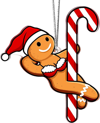 Funny F-Caw-F Chicken Christmas Ornament – Quirky Wooden Hen Gift for Chicken Lovers