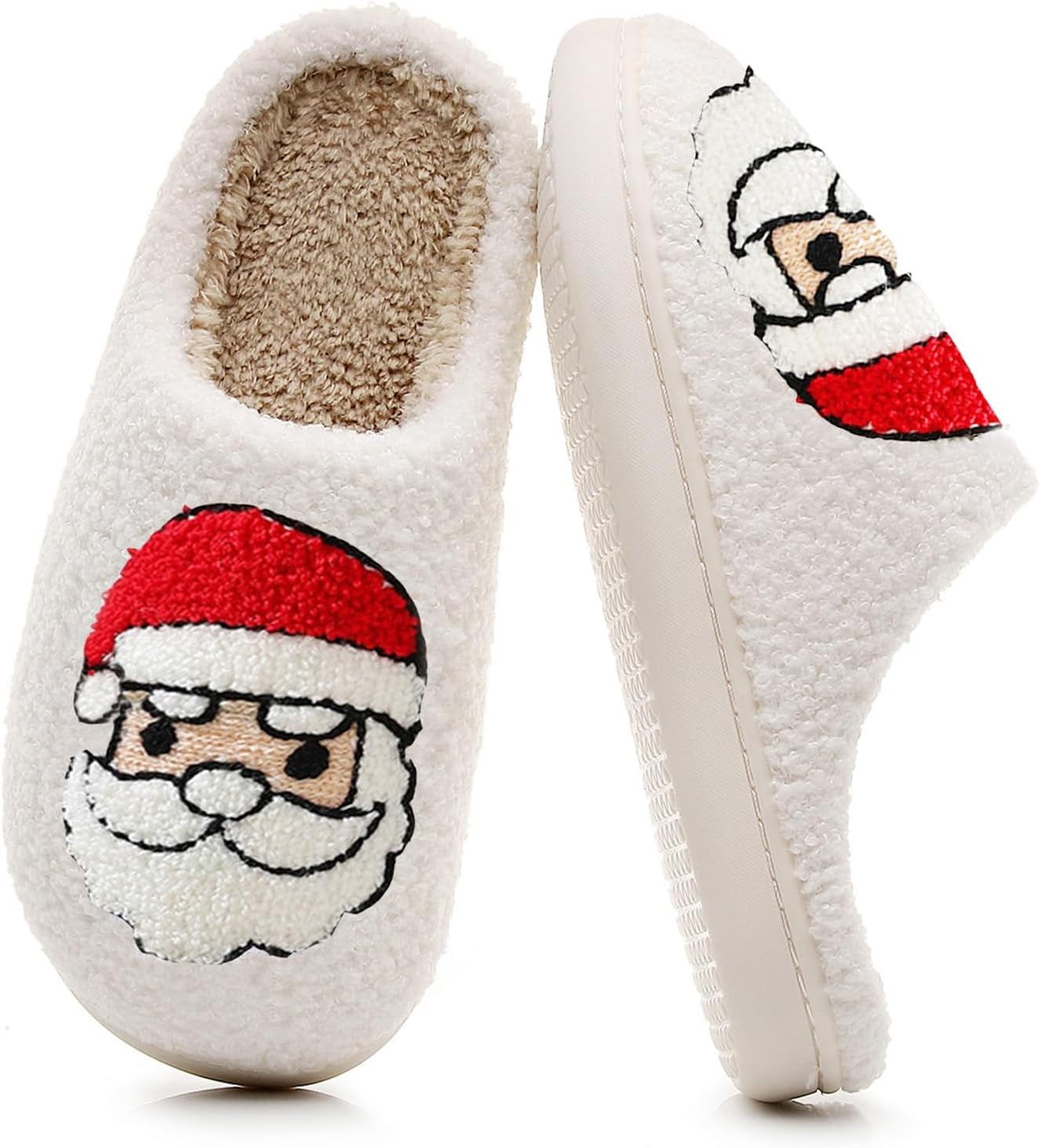 Christmas Reindeer Slippers – Warm Plush House Shoes for Women, Men & Girls, Fuzzy Holiday Home Gift