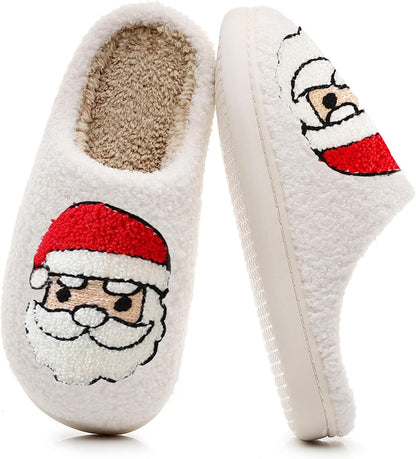 Christmas Reindeer Slippers – Warm Plush House Shoes for Women, Men & Girls, Fuzzy Holiday Home Gift