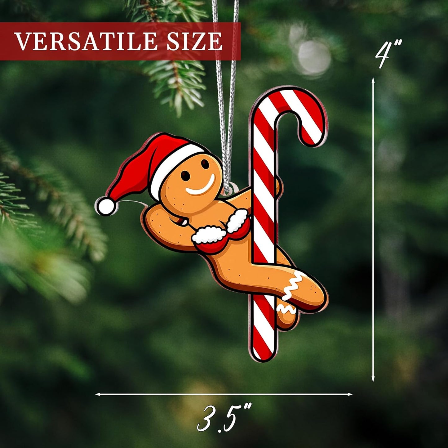 Funny F-Caw-F Chicken Christmas Ornament – Quirky Wooden Hen Gift for Chicken Lovers